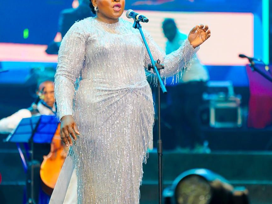 A solo artiste performing